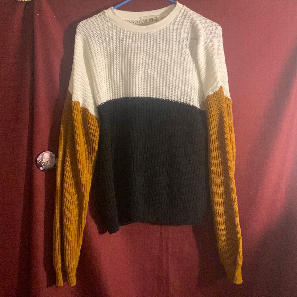 sweatshirt, holes so it’s see through